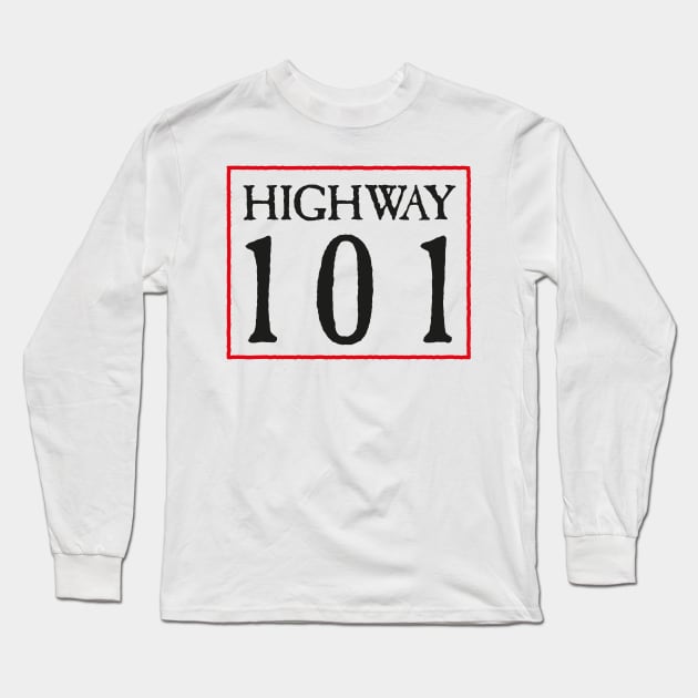 Highway 101 (black) Long Sleeve T-Shirt by conform